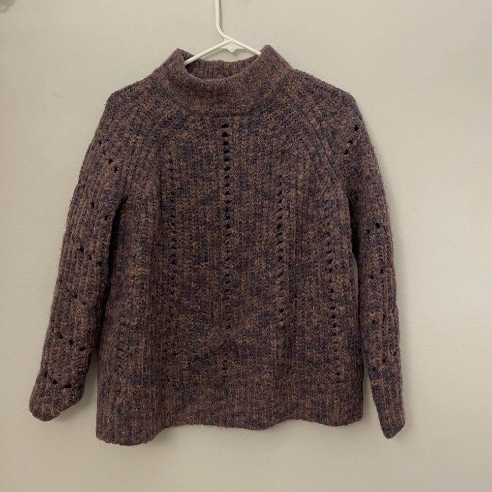 Madewell mock neck purple knitted sweater — size XS